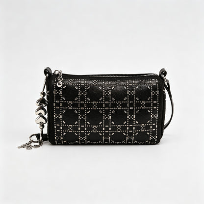 Denim Rhinestone Small Crossbody Bag