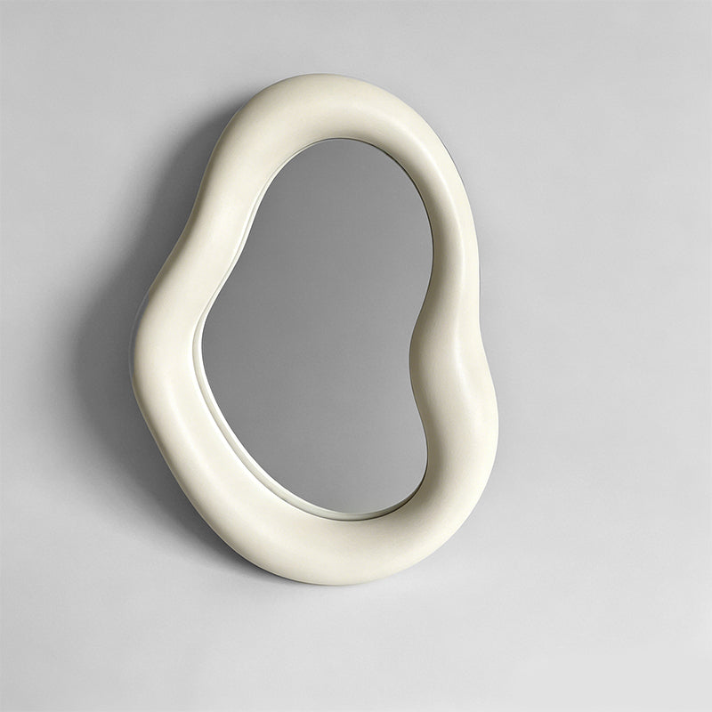 Ear-shaped Irregular Ceramic Framed Vanity Mirror