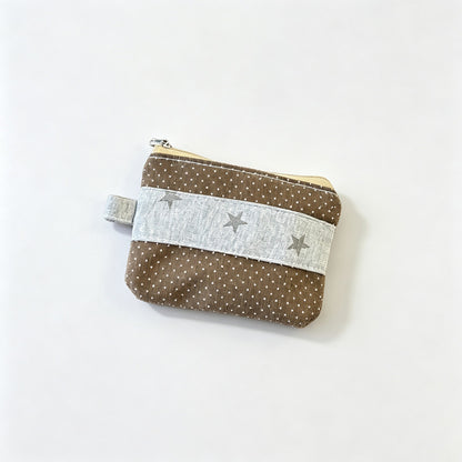 Plaid Spliced Mini Zipper Pouch