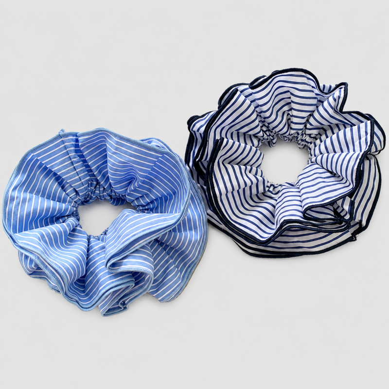 Stylish Blue Striped Fabric Sc - Shopdayla Wholesale - #8658