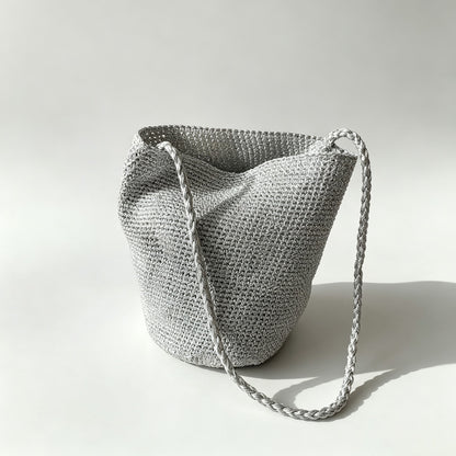 Crochet Bucket Shoulder Bag