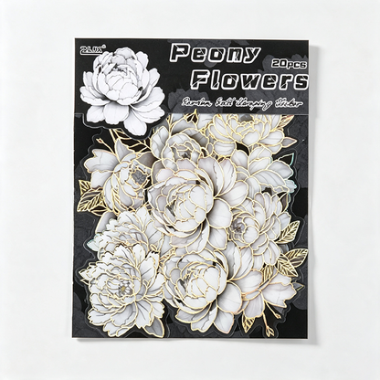 Monochrome Floral Stickers Set