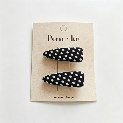 Gingham Dot Hair Clips