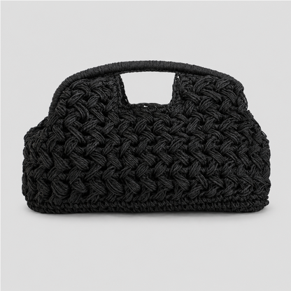 Woven Handle Crochet Clutch