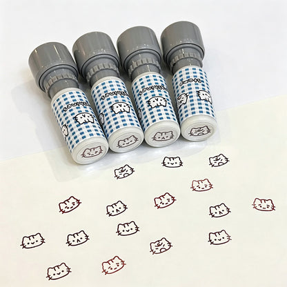 ini Cat Self‑Inking Round Stamp