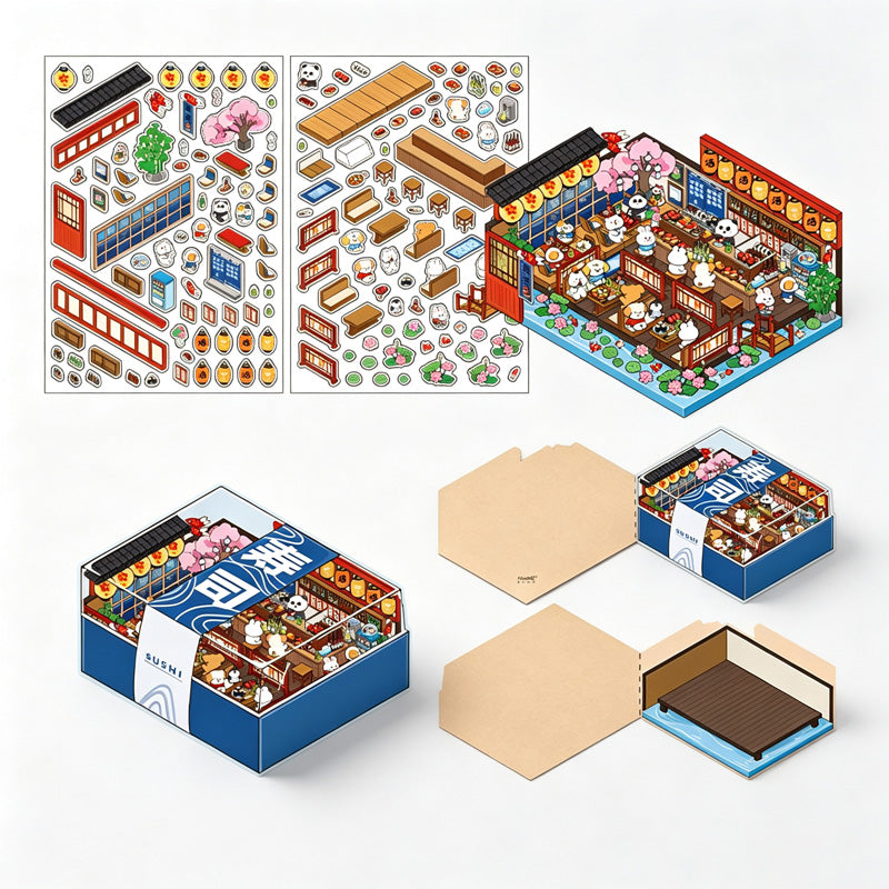 2.5D Scene Building Stickers