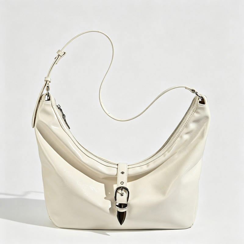 Lock Buckle Crescent Bag