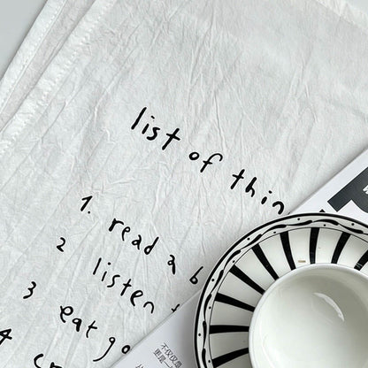 Handwritten List Placemat