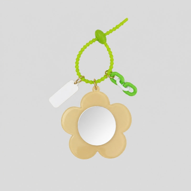 Flower Check Charm Mirror