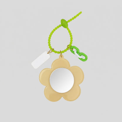 Flower Check Charm Mirror