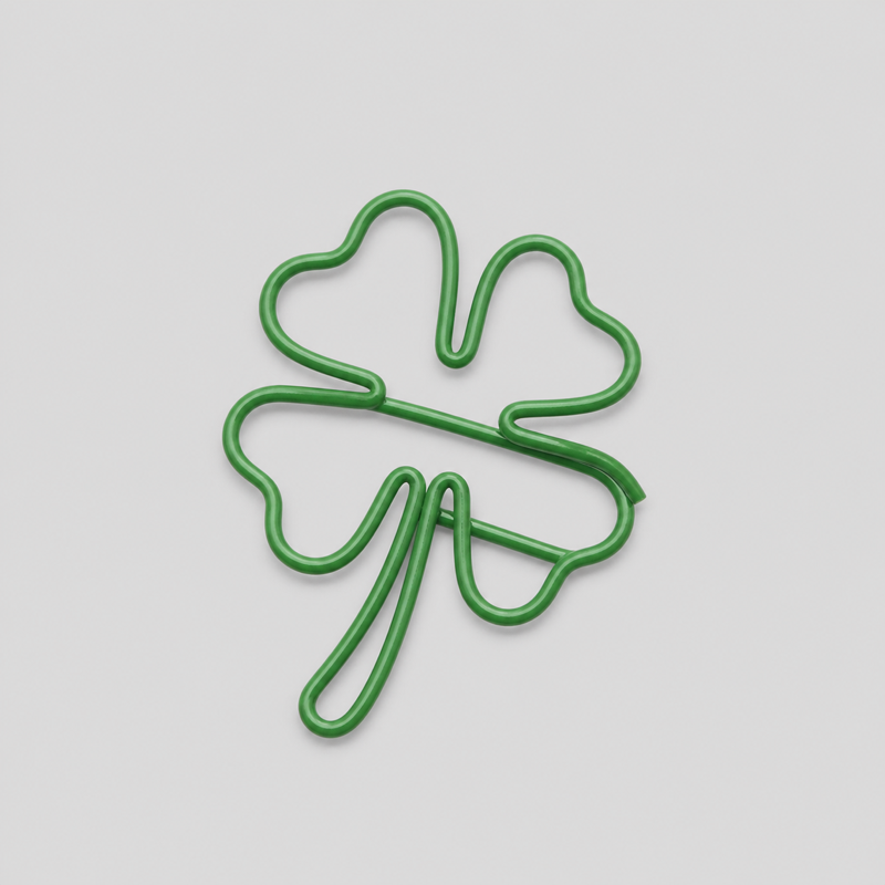 10PCS Creative Four Leaf Clover Shape Metal Paper Clips