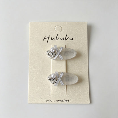 Bead Rhinestone Hair Clips