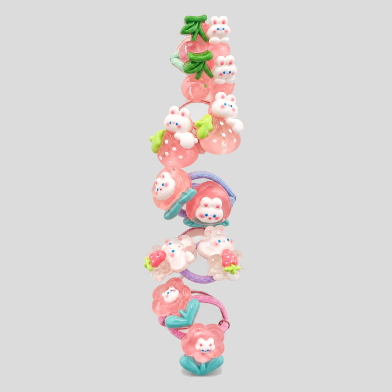 Animal Flower Elastic Hair Ties