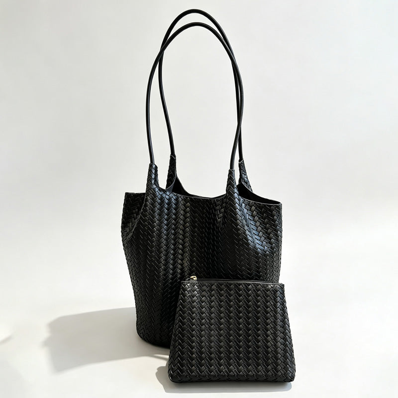 Woven Shopper Tote Bag
