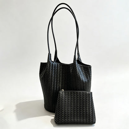 Woven Shopper Tote Bag