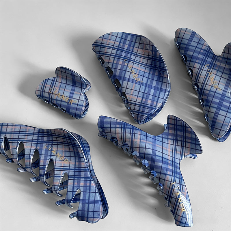 Sophisticated Blue Grid Patter - Shopdayla Wholesale - #2594