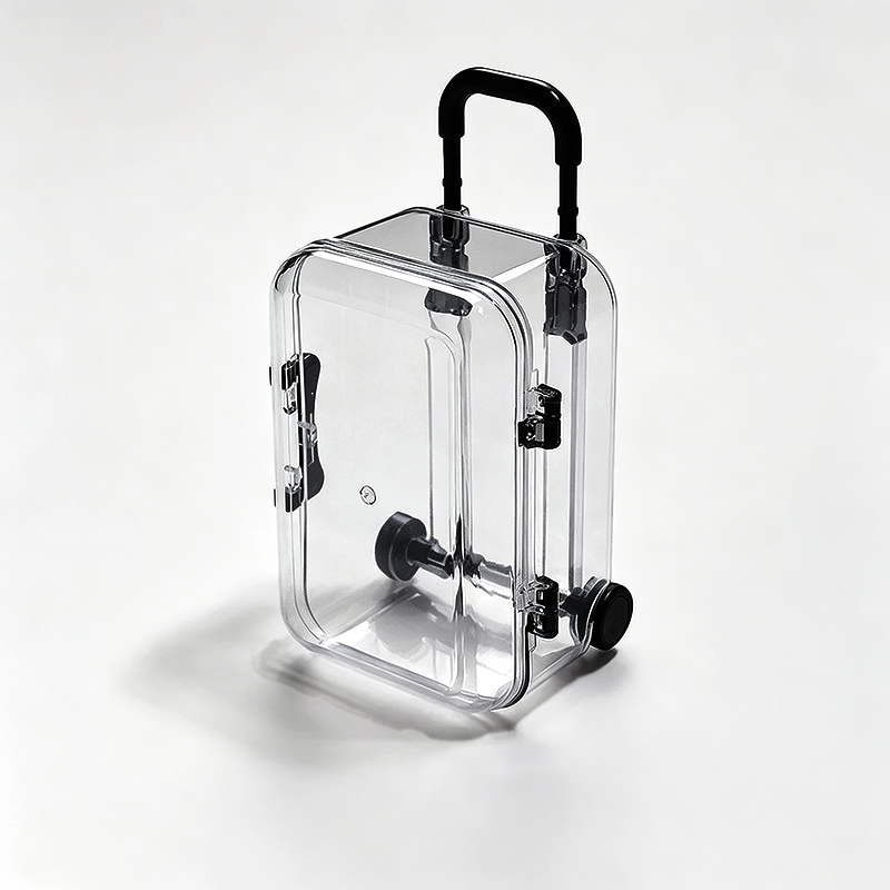 Mini Rolling Luggage Shaped Storage Box