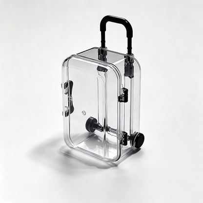 Mini Rolling Luggage Shaped Storage Box