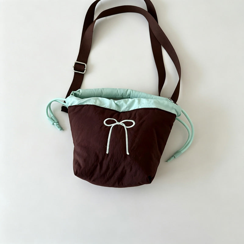 Bow Drawstring Shoulder Crossbody Bags