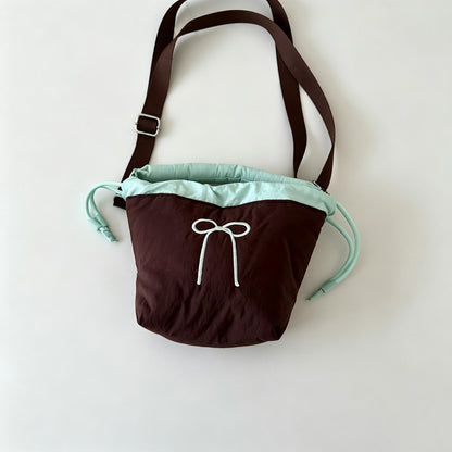 Bow Drawstring Shoulder Crossbody Bags