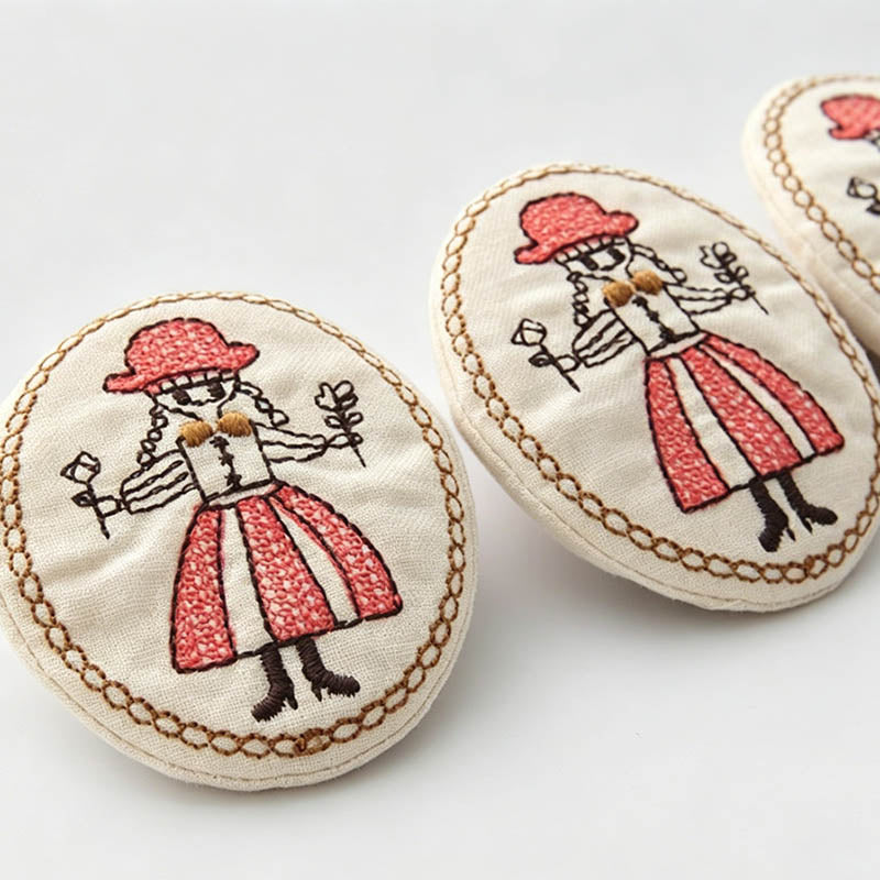 Refined Playful Embroidery Cot - Shopdayla Wholesale - #2898