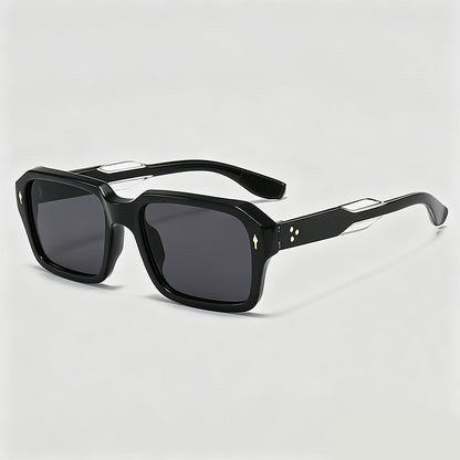Square Retro Rivet Decor UV Protection Sunglasses