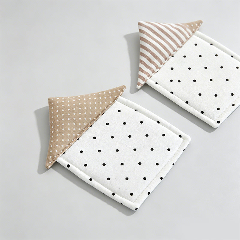 House Shaped Padded Fabric Heat Resistant Coaster