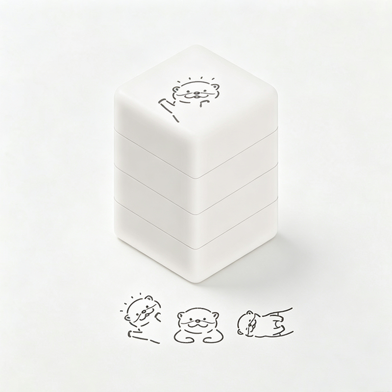 3‑in‑1 Animal Self‑Inking Stamp