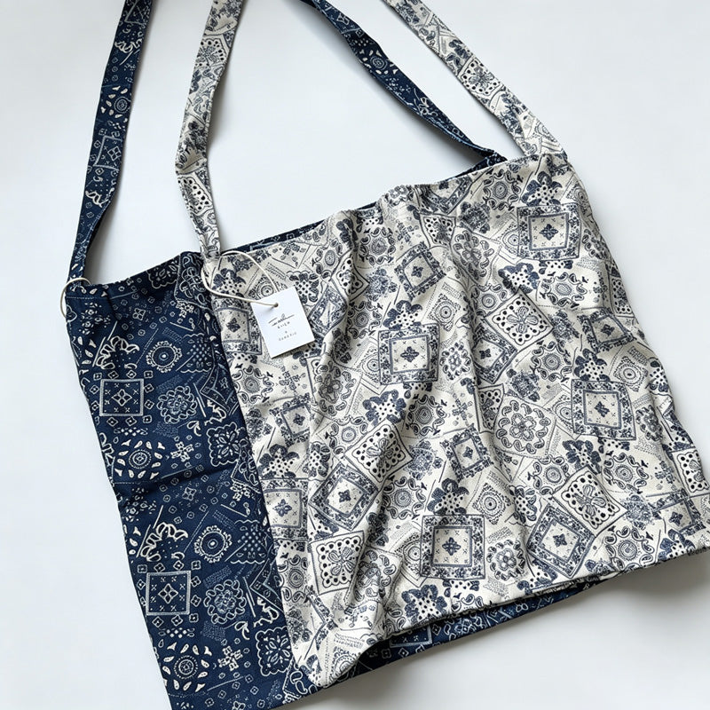 Bandana Print Open‑Top Shoulder Bag