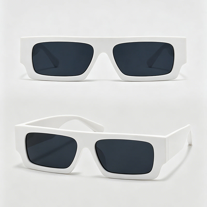 Chunky Narrow Rectangle Thick Frame Trend Sunglasses