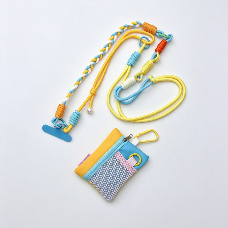 Mini Mesh Storage Pouch With Strap