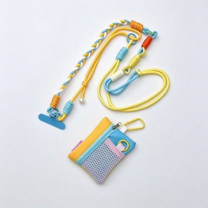 Mini Mesh Storage Pouch With Strap