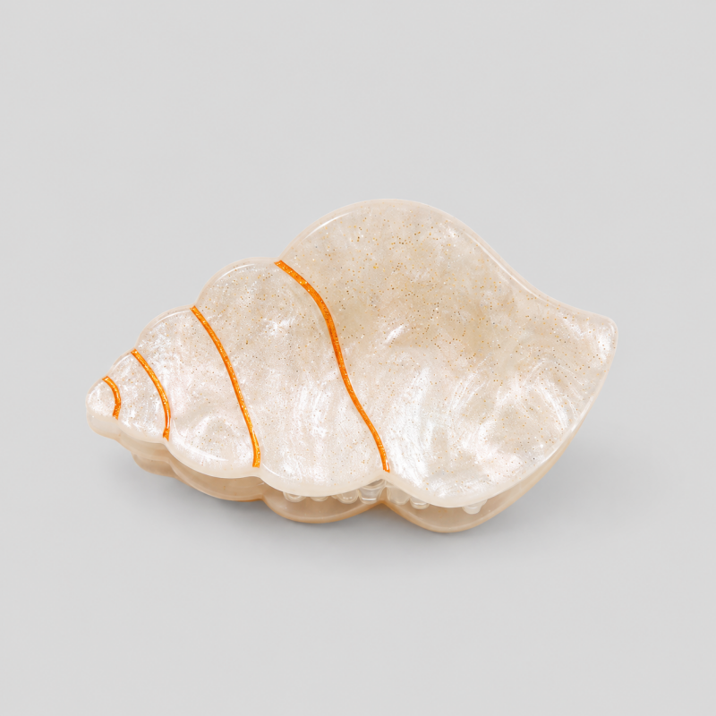 Seashell Pearlescent Hair Claw Clip