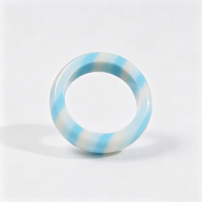 Rainbow Stripe Resin Ring