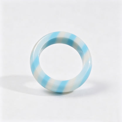 Rainbow Stripe Resin Ring