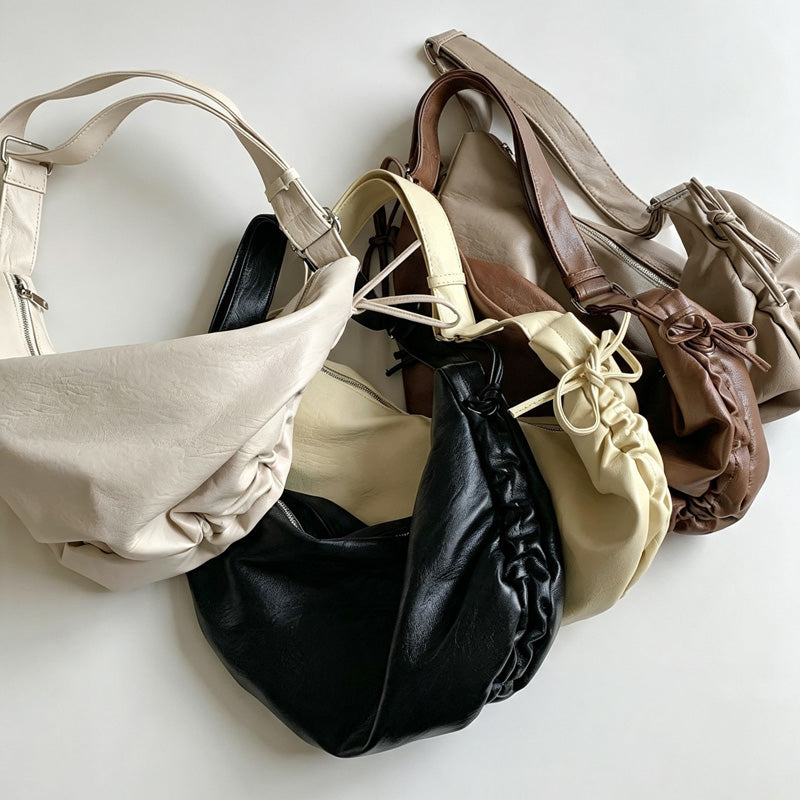 Scarf Detail Shoulder Bag