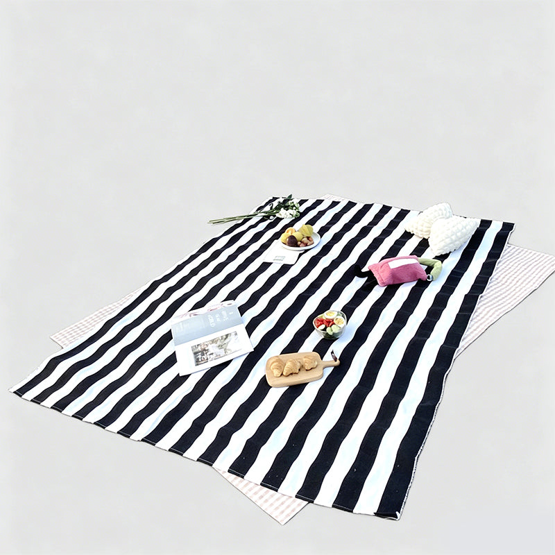 Durable PVC Polyester Portable Striped Outdoor Picnic Blanket