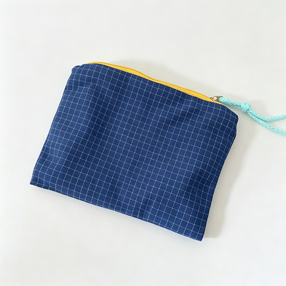 Color Contrast Plaid Makeup Bag