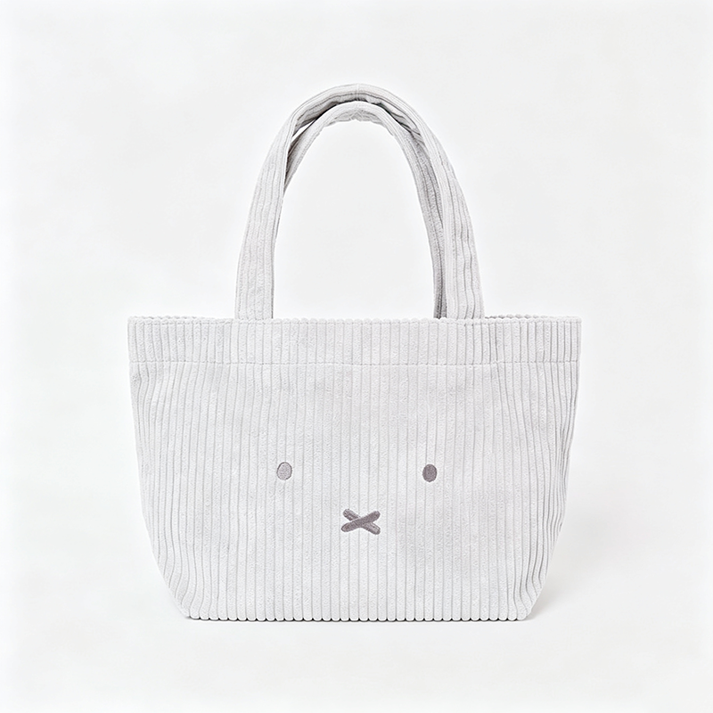 Bunny Embroidered Open Top Handle Bag