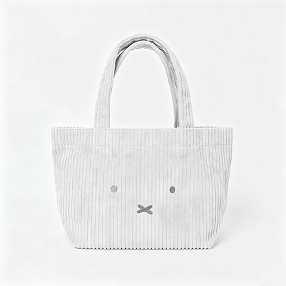 Bunny Embroidered Open Top Handle Bag