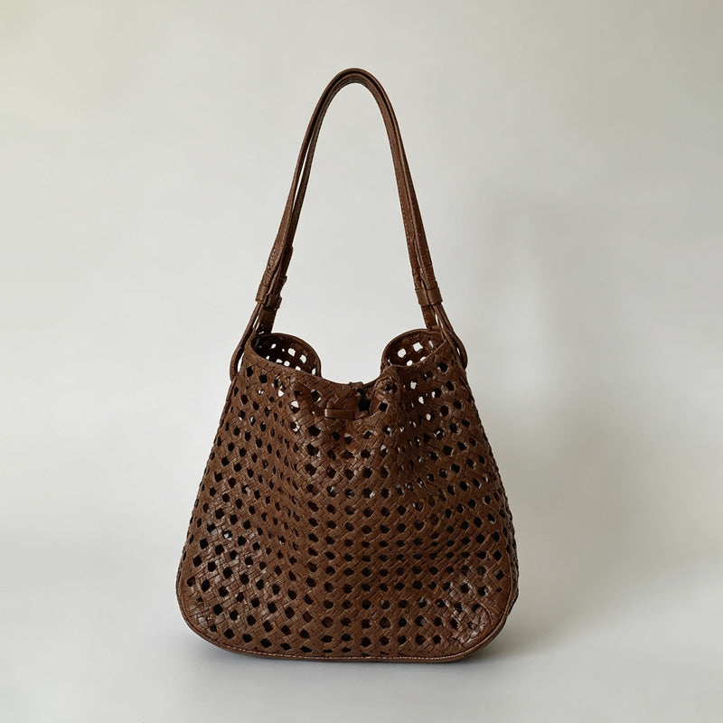Woven Cutout Shoulder Bag