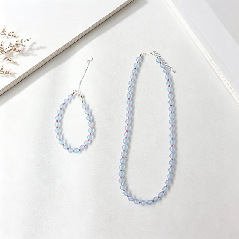 Blue Beaded Adjustable Ladies Bracelet