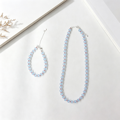 Blue Beaded Adjustable Ladies Bracelet