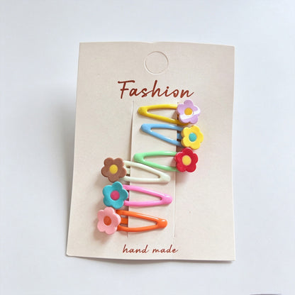 Resin Flower BB Hair Clips Set