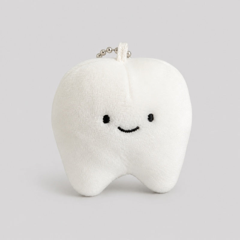 Tooth and Toothbrush Plush Keychain