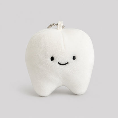 Tooth and Toothbrush Plush Keychain