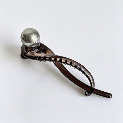 Resin Bead Twist Hair Claw Clip