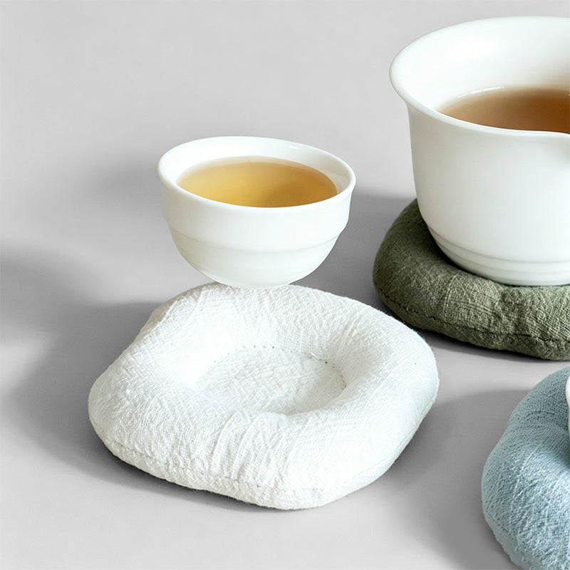 Everyday Linen Padded Fabric Cup Mat