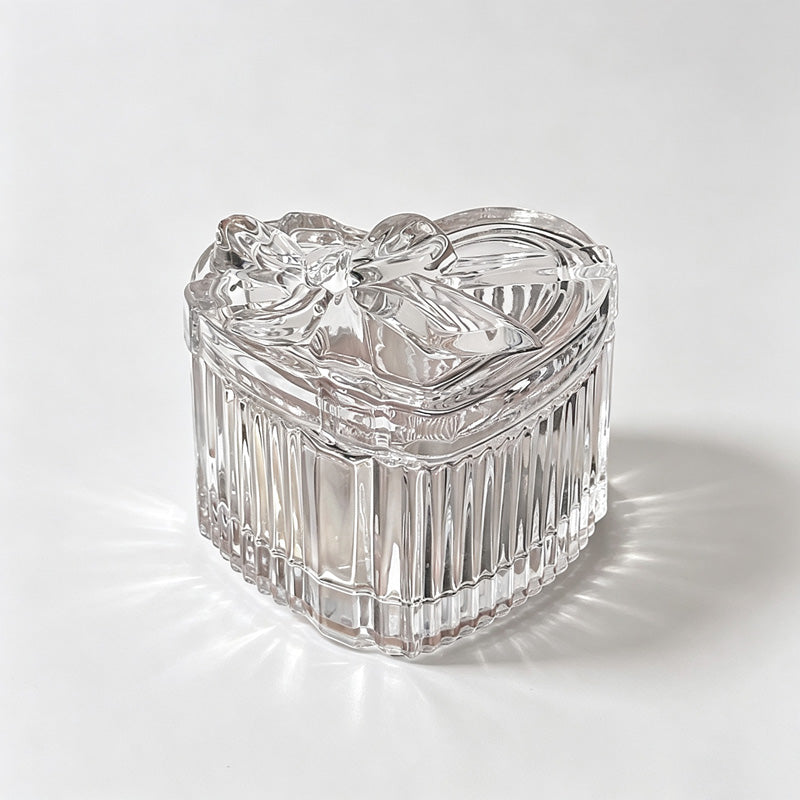 Faceted Glass Trinket Jar