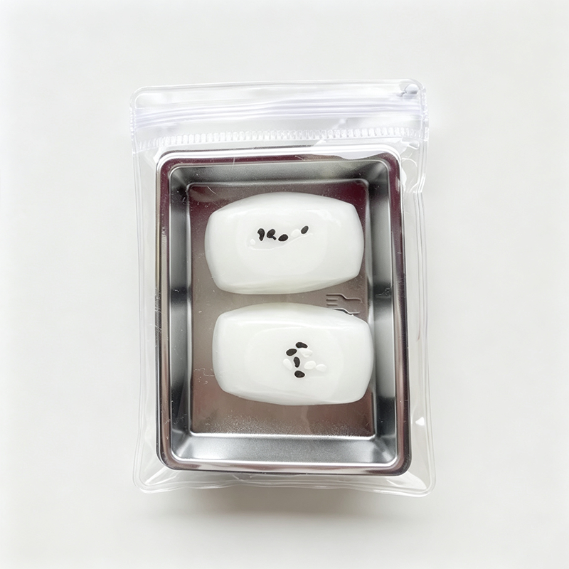 Steamed Bun Plate Squeeze Toy Charm